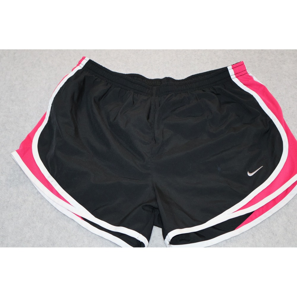 Nike Lined Running Shorts Women Medium Black Pink White Dri-FIT Performance